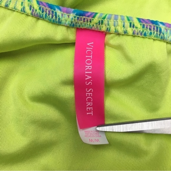 VICTORIA’S SECRET Bikini Tube Twist Top Ruched Bottoms Floral Multicolor Medium - Picture 13 of 16